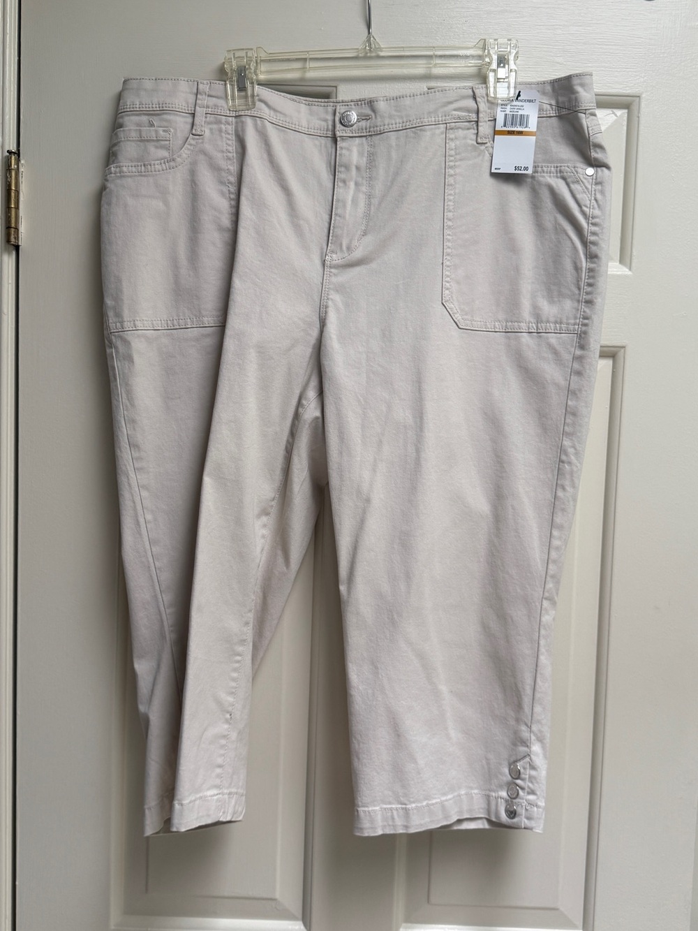 Gloria Vanderbilt Cropped Capris Pants Madelaine 16W